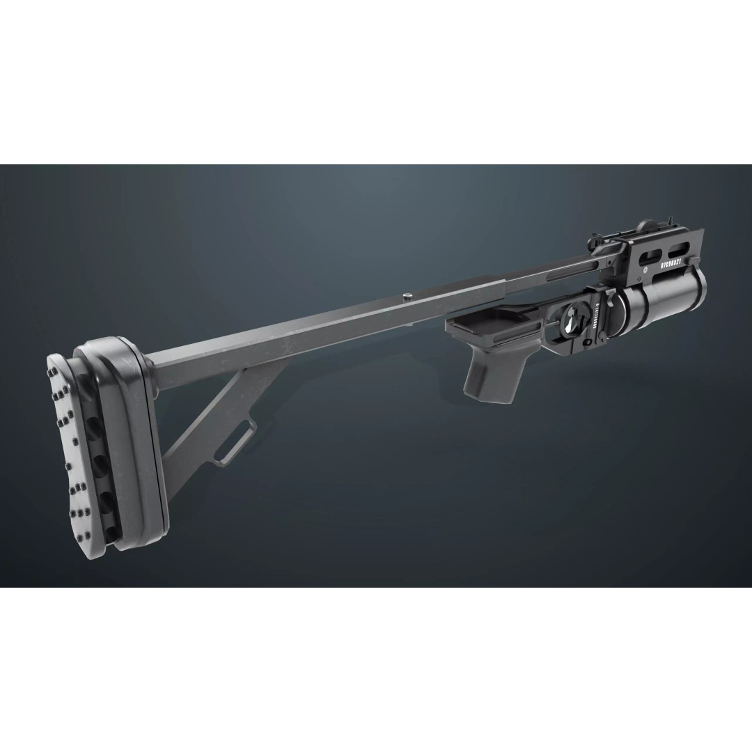 Grenade Launcher 3D Model – Low Poly Game Asset, FBX, PBR Textures - View 5
