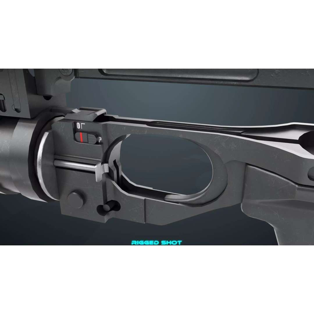 Grenade Launcher 3D Model – Low Poly Game Asset, FBX, PBR Textures - View 9