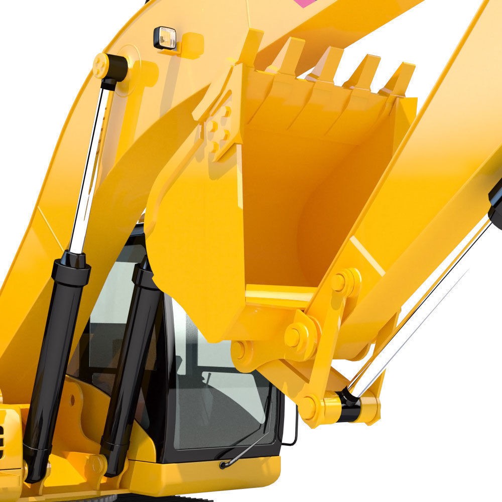 Tracked Excavator Cat 320D 3D Model – PBR Textures, Animatable Elements, FBX - View 14