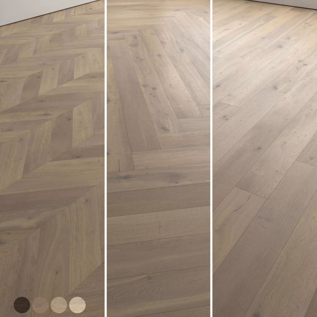 Wood Floor 3D Model – PBR Textures, Multiple Styles, FBX/OBJ - View 2