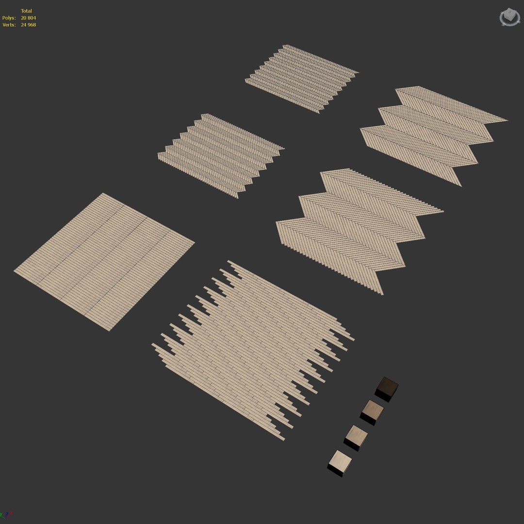 Wood Floor 3D Model – PBR Textures, Multiple Styles, FBX/OBJ - View 9
