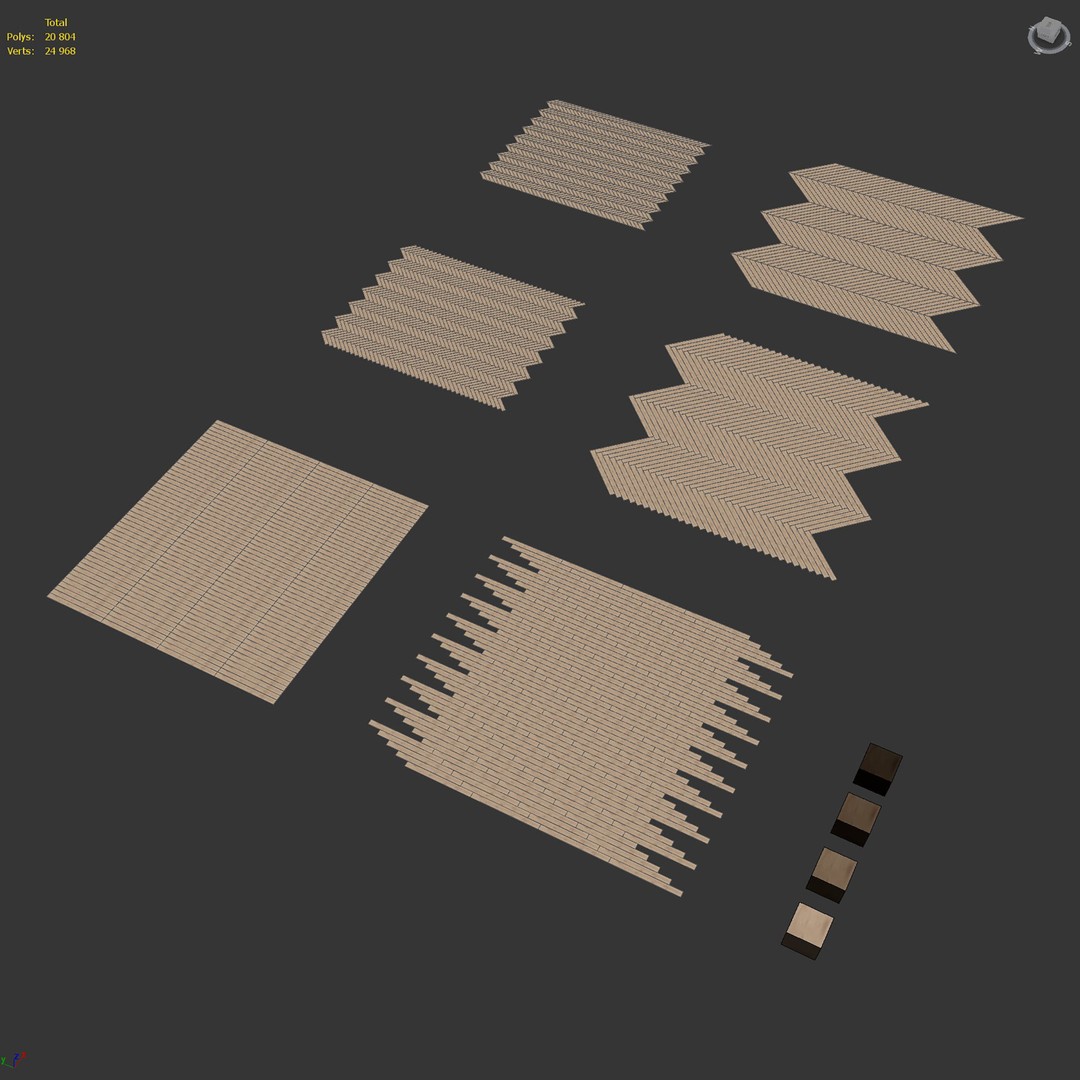Wood Floor 3D Model – PBR Textures, Multiple Styles, FBX/OBJ - View 9