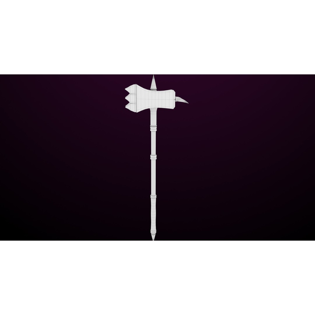 Battle Hammer 3D Model – Low Poly PBR Game Asset, FBX, Unity & UE4 - View 22
