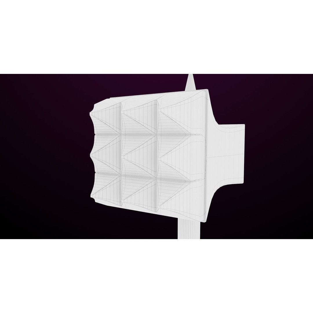 Battle Hammer 3D Model – Low Poly PBR Game Asset, FBX, Unity & UE4 - View 26