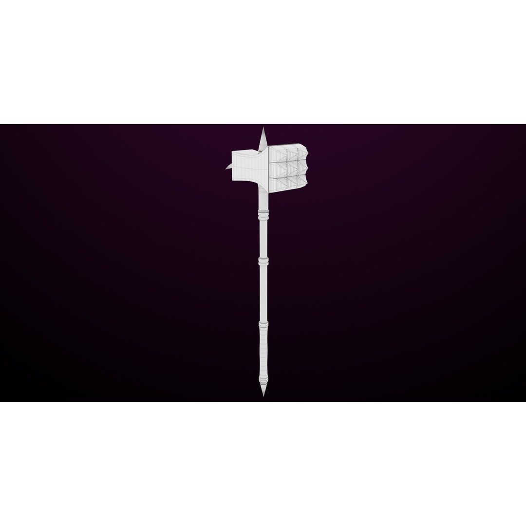 Battle Hammer 3D Model – Low Poly PBR Game Asset, FBX, Unity & UE4 - View 27