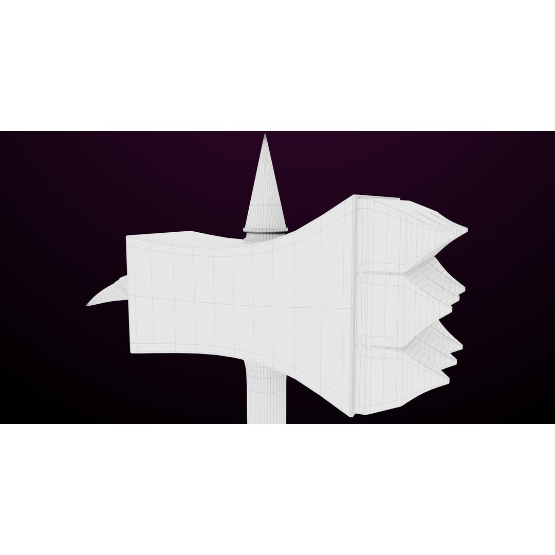 Battle Hammer 3D Model – Low Poly PBR Game Asset, FBX, Unity & UE4 - View 28