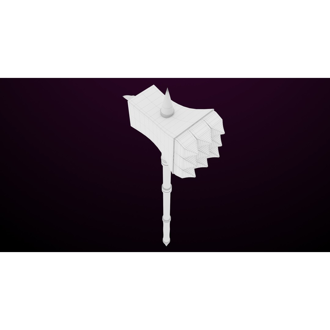 Battle Hammer 3D Model – Low Poly PBR Game Asset, FBX, Unity & UE4 - View 29