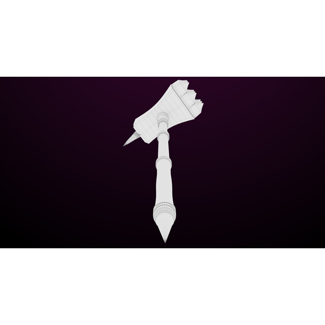 Battle Hammer 3D Model – Low Poly PBR Game Asset, FBX, Unity & UE4 - View 30