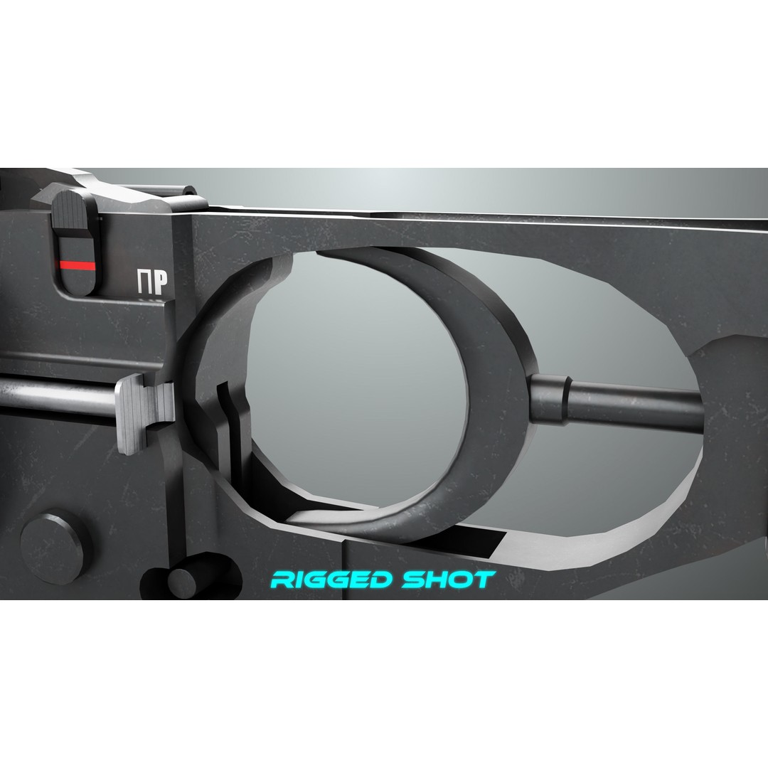 Grenade Launcher 3D Model – Low Poly Game Asset, Rigged, PBR Textures - View 18