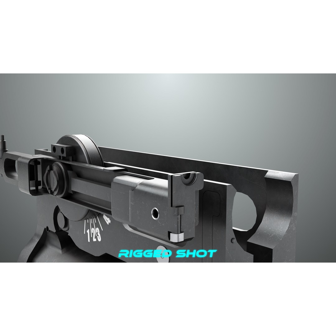 Grenade Launcher 3D Model – Low Poly Game Asset, Rigged, PBR Textures - View 19