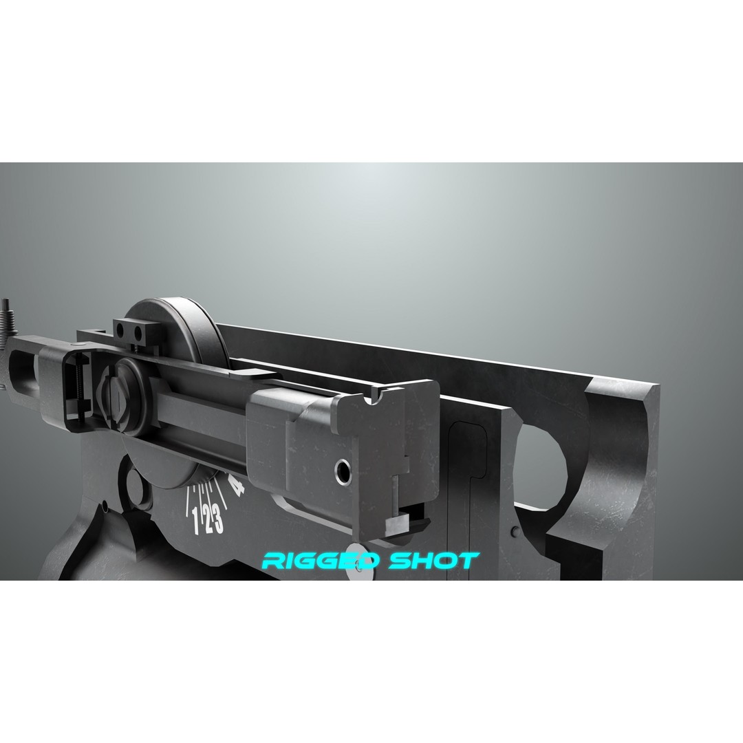 Grenade Launcher 3D Model – Low Poly Game Asset, Rigged, PBR Textures - View 20