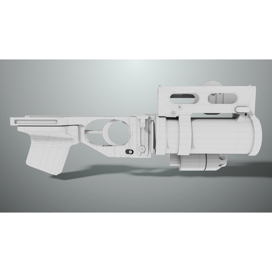 Grenade Launcher 3D Model – Low Poly Game Asset, Rigged, PBR Textures - View 34
