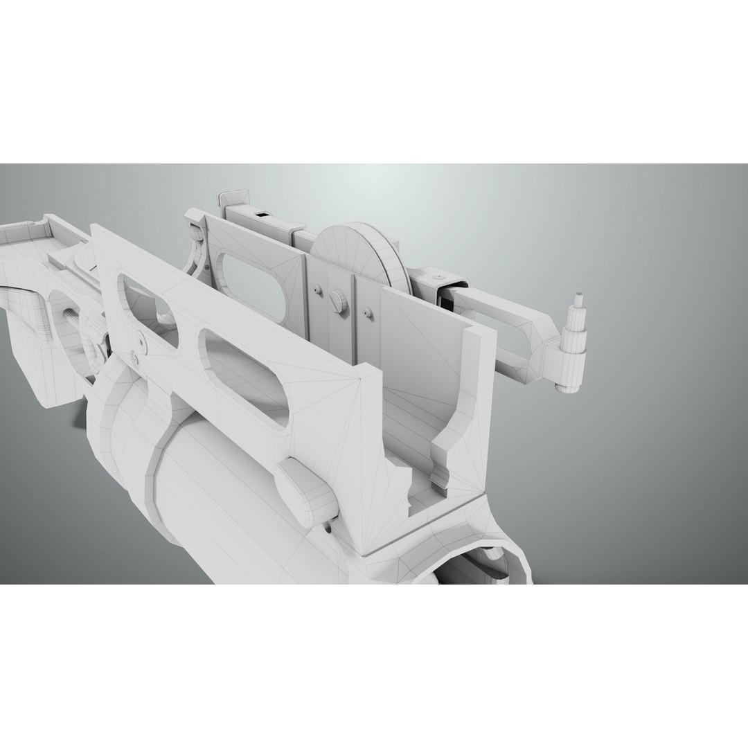 Grenade Launcher 3D Model – Low Poly Game Asset, Rigged, PBR Textures - View 44