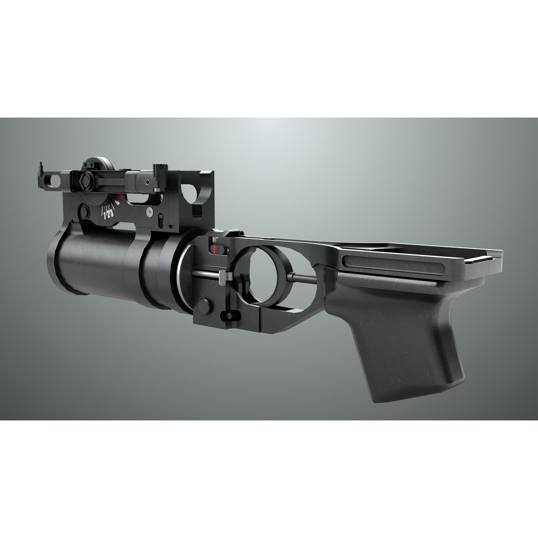 Grenade Launcher 3D Model – Low Poly Game Asset, Rigged, PBR Textures - View 5
