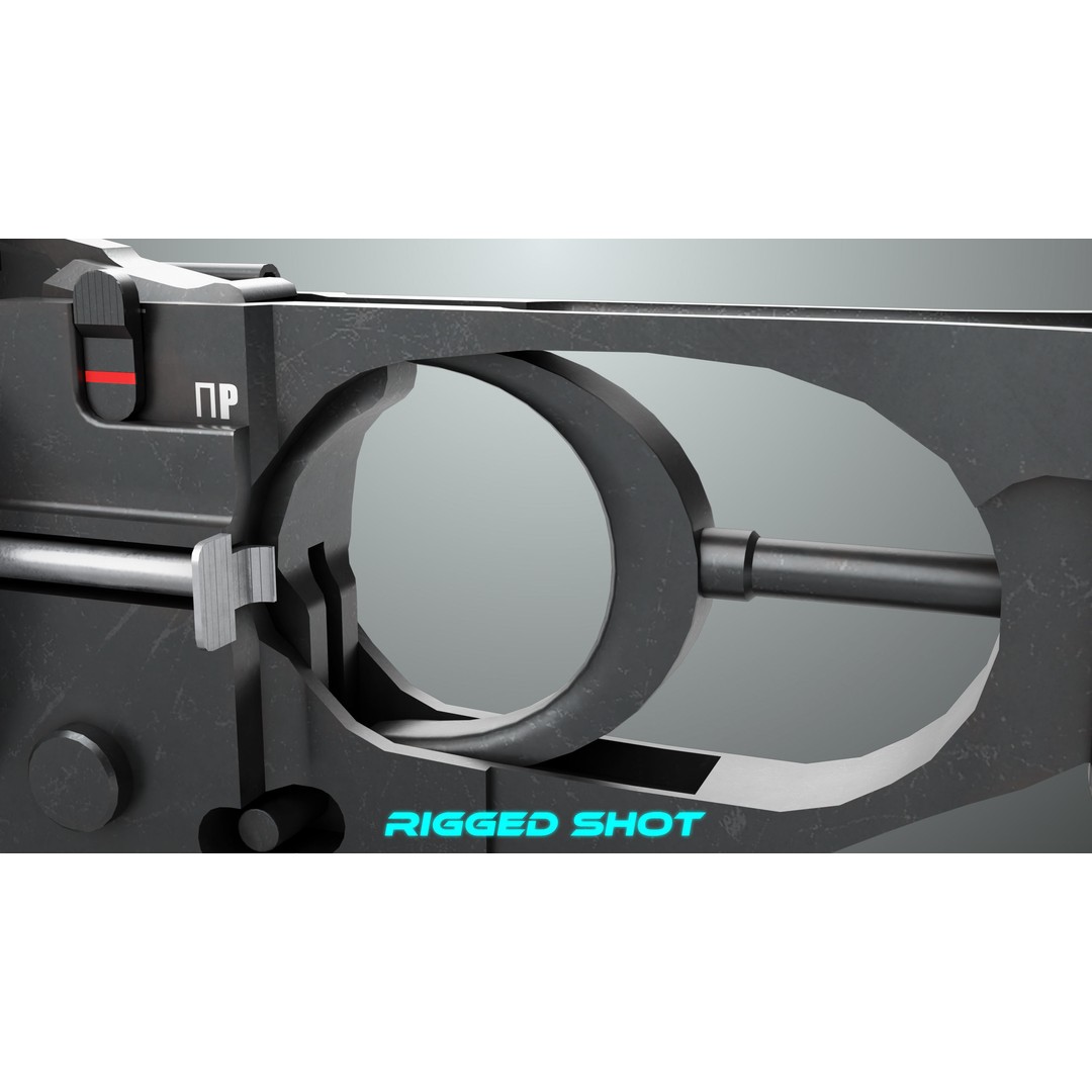 Grenade Launcher 3D Model – Low Poly Game Asset, Rigged, PBR Textures - View 6