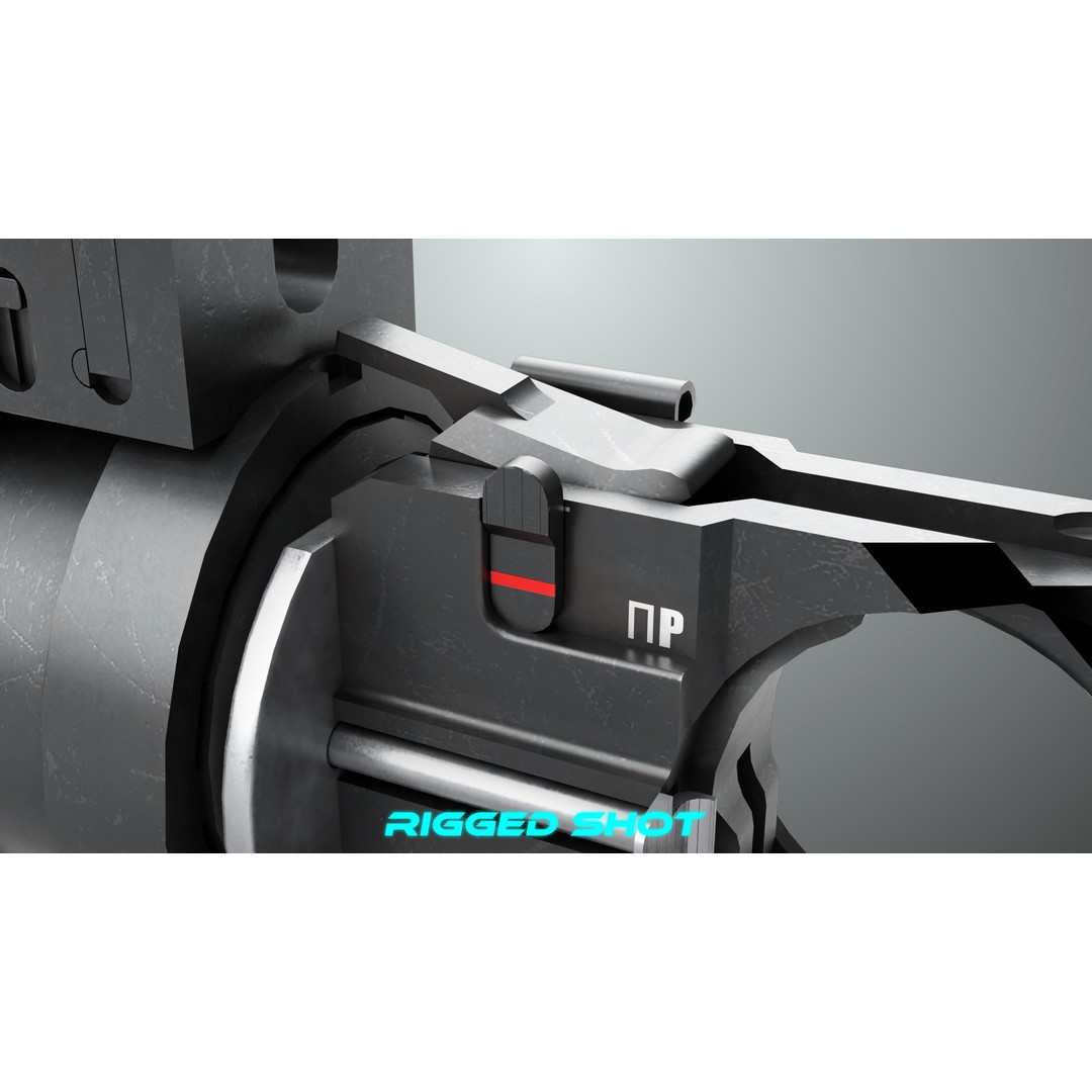 Grenade Launcher 3D Model – Low Poly Game Asset, Rigged, PBR Textures - View 9
