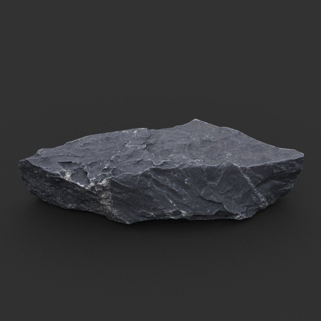 Gray Sharp Rock 3D Model – Low Poly Photogrammetry Asset, FBX/OBJ - View 17
