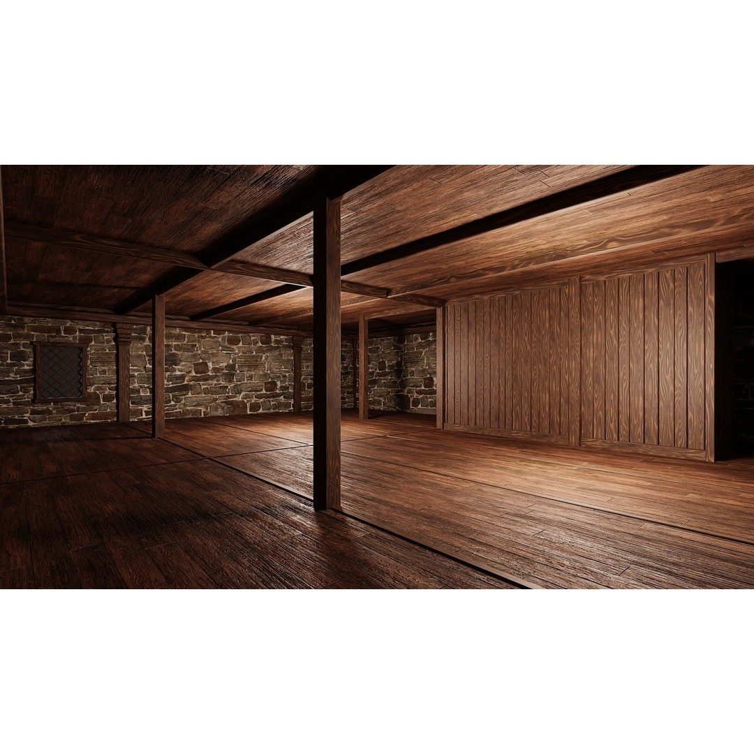 Old Medieval Buildings 3D Model – Low Poly Game Ready, FBX, OBJ, Blender - View 11