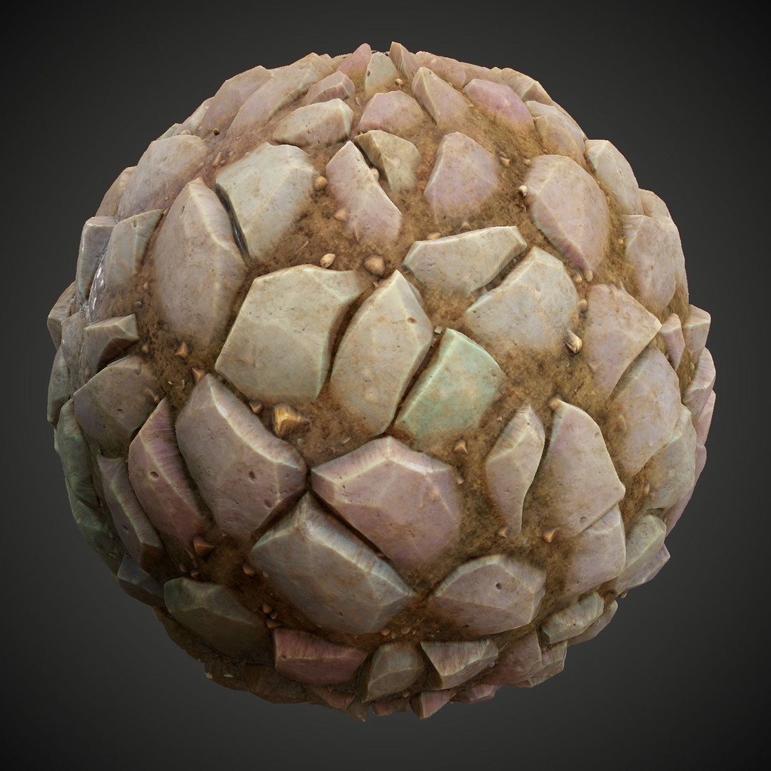 Stylized Summer Forest Materials 3D Model – PBR Textures for Games - View 6