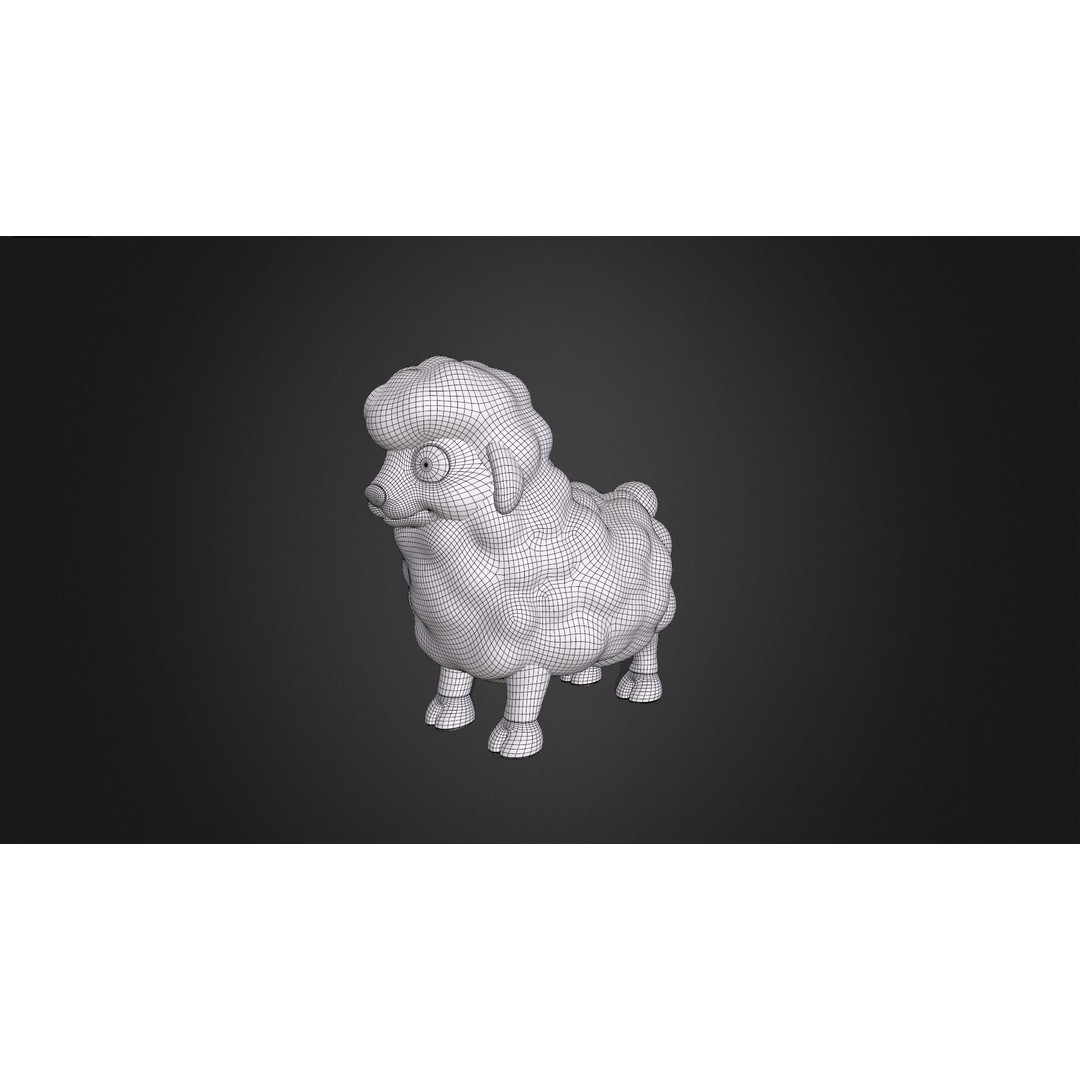 Sheep 3D Model – Rigged Cartoon Animal for Games, FBX