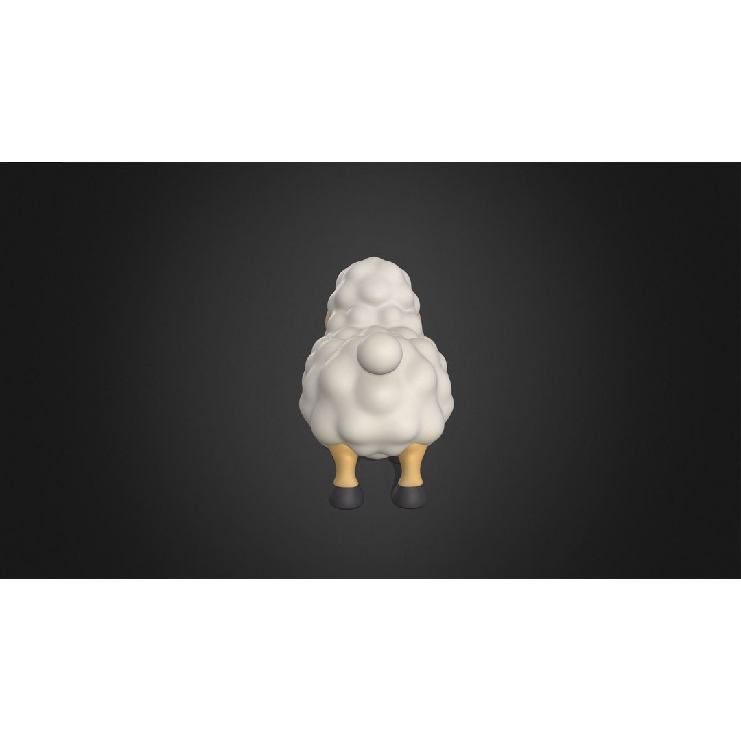 Sheep 3D Model – Rigged Cartoon Animal for Games, FBX - View 11