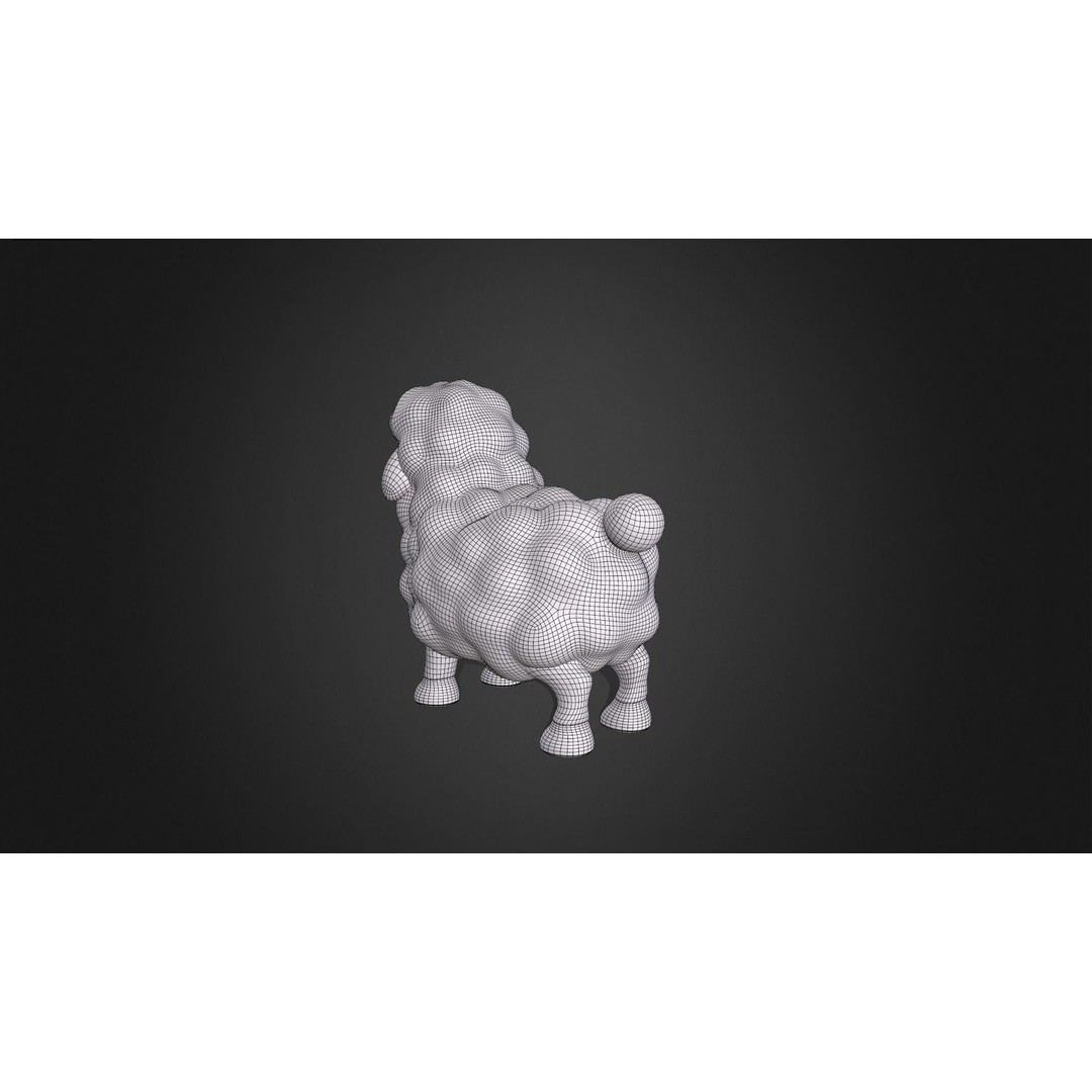 Sheep 3D Model – Rigged Cartoon Animal for Games, FBX - View 14