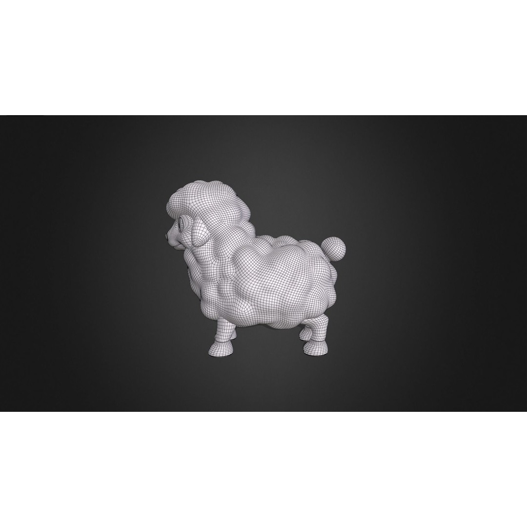 Sheep 3D Model – Rigged Cartoon Animal for Games, FBX - View 16