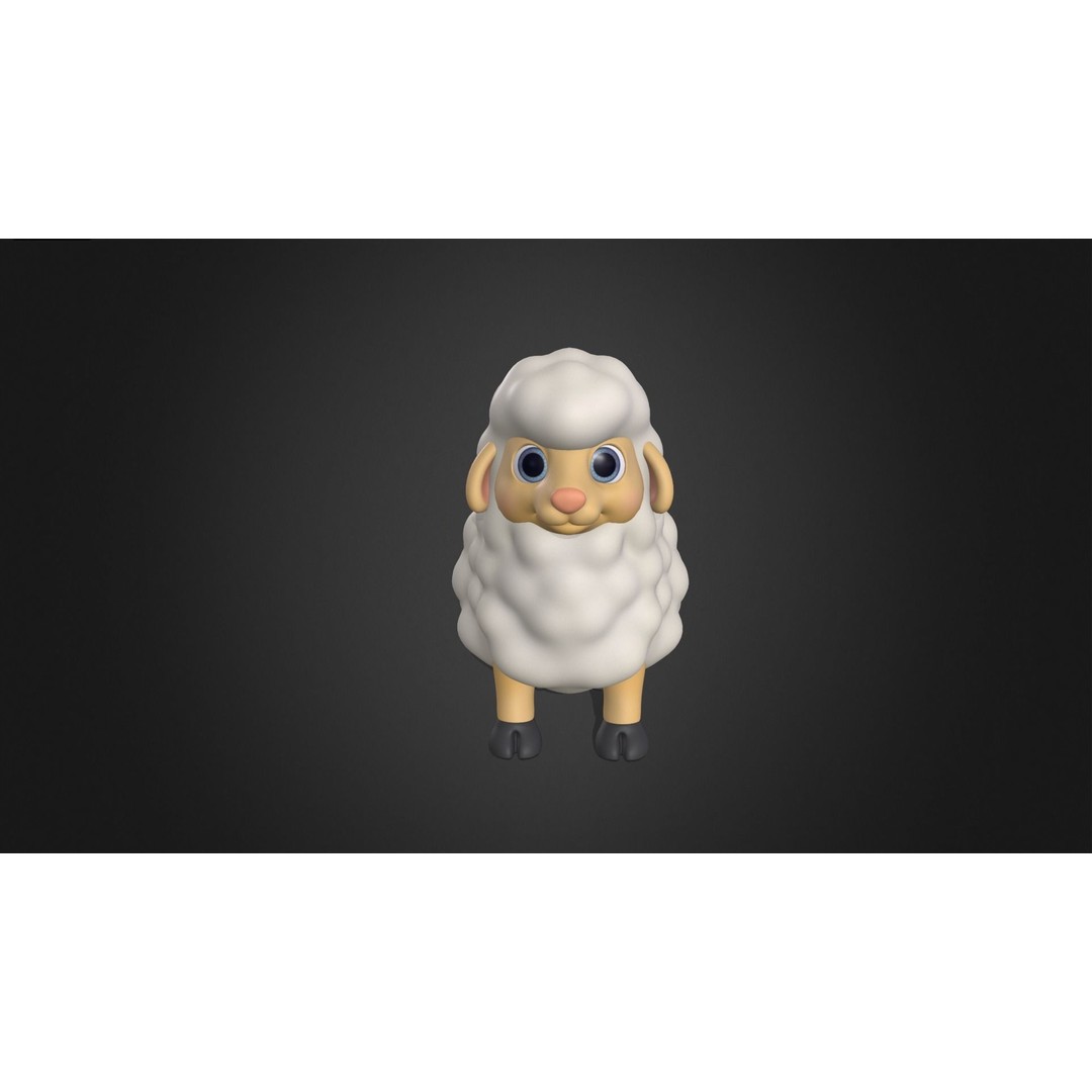 Sheep 3D Model – Rigged Cartoon Animal for Games, FBX - View 17