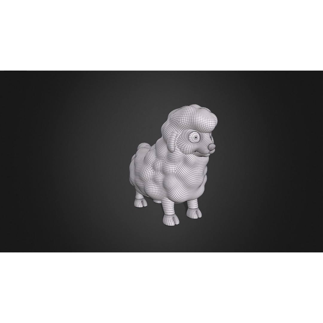 Sheep 3D Model – Rigged Cartoon Animal for Games, FBX - View 6