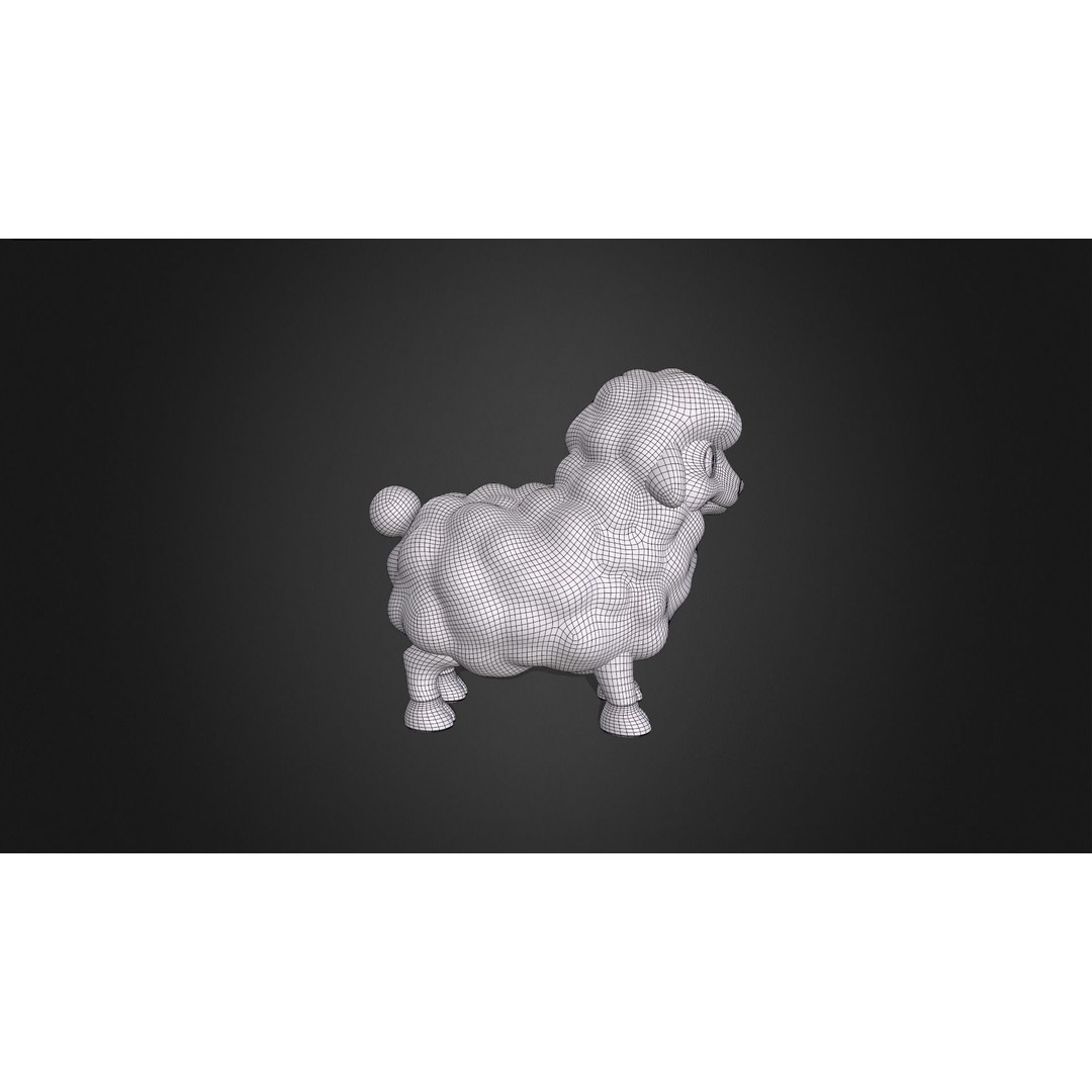Sheep 3D Model – Rigged Cartoon Animal for Games, FBX - View 8