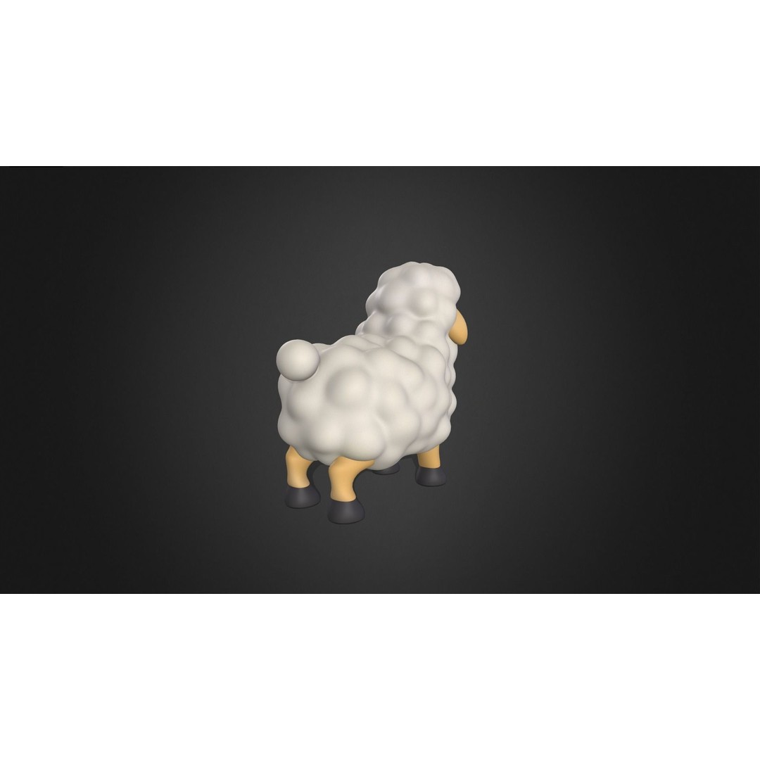Sheep 3D Model – Rigged Cartoon Animal for Games, FBX - View 9