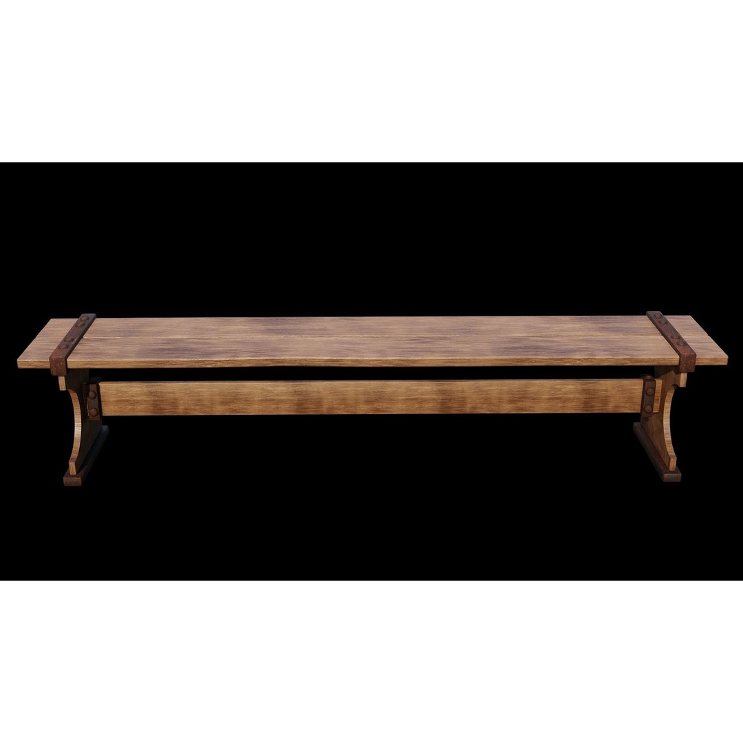 PBR Wood Furniture 3D Model – Low Poly Game Asset, FBX, OBJ, Blender - View 15