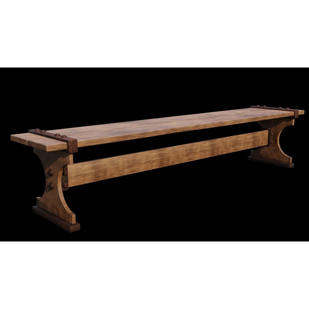 PBR Wood Furniture 3D Model – Low Poly Game Asset, FBX, OBJ, Blender - View 16