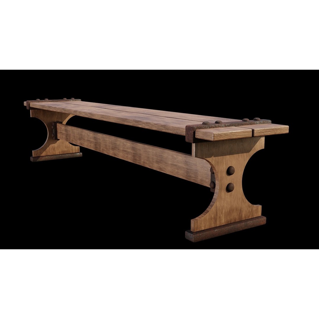 PBR Wood Furniture 3D Model – Low Poly Game Asset, FBX, OBJ, Blender - View 17