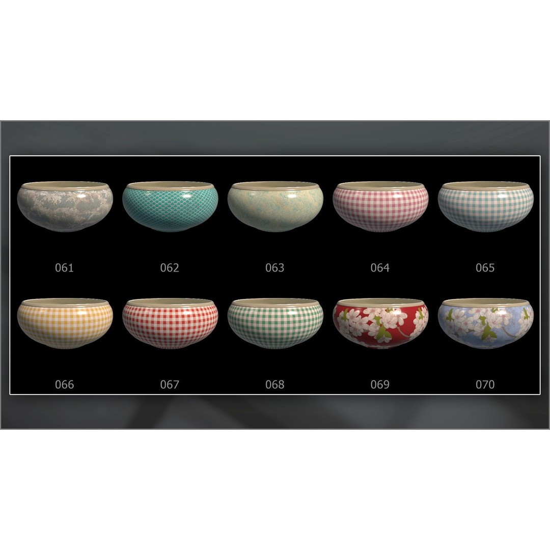 Porcelain and Ceramic Smart Materials 3D Model – 100 Textures for Substance Painter - View 12
