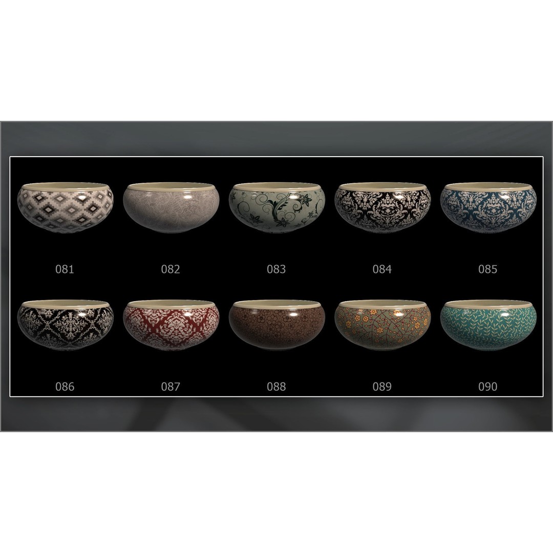 Porcelain and Ceramic Smart Materials 3D Model – 100 Textures for Substance Painter - View 14