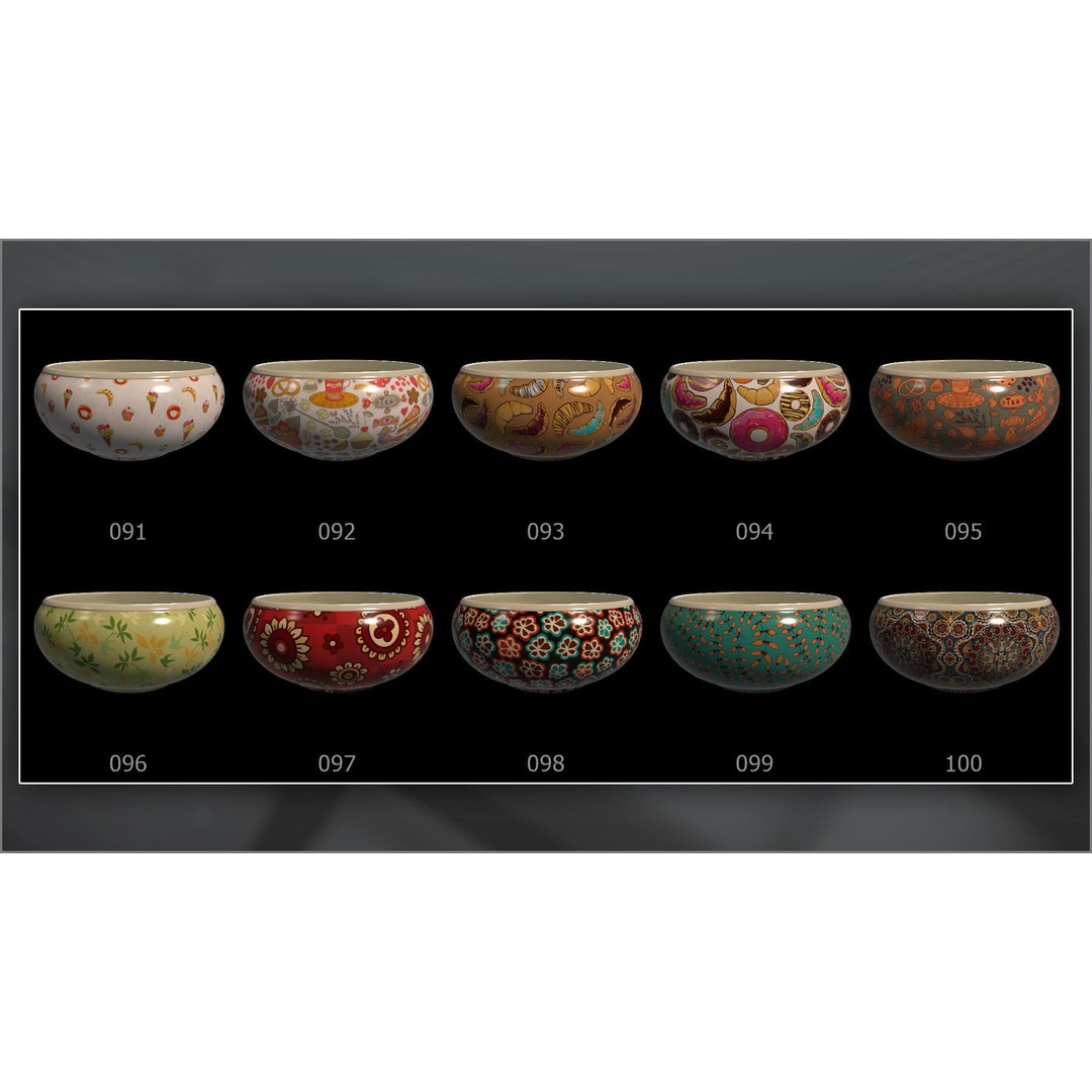 Porcelain and Ceramic Smart Materials 3D Model – 100 Textures for Substance Painter - View 15