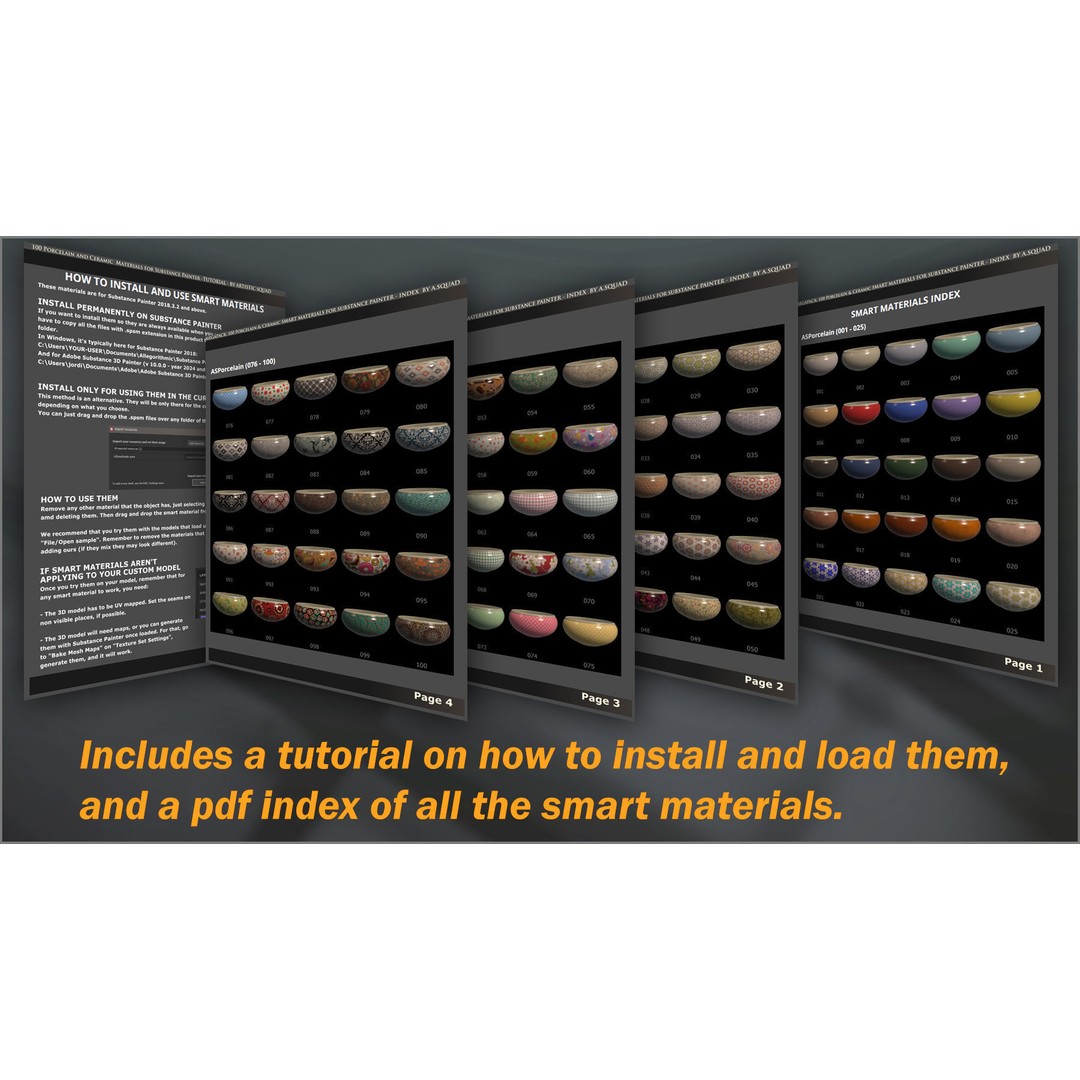 Porcelain and Ceramic Smart Materials 3D Model – 100 Textures for Substance Painter - View 16
