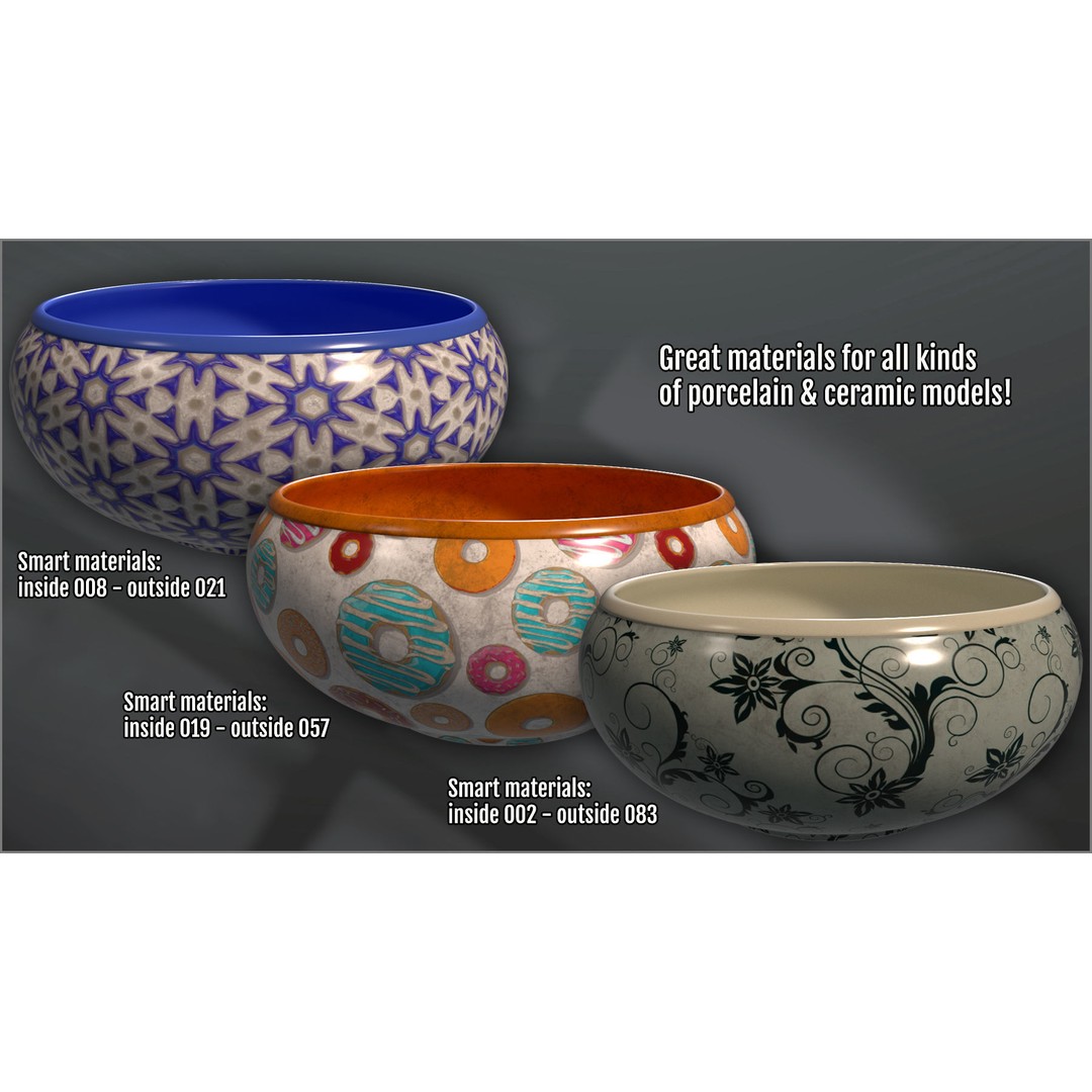 Porcelain and Ceramic Smart Materials 3D Model – 100 Textures for Substance Painter - View 5