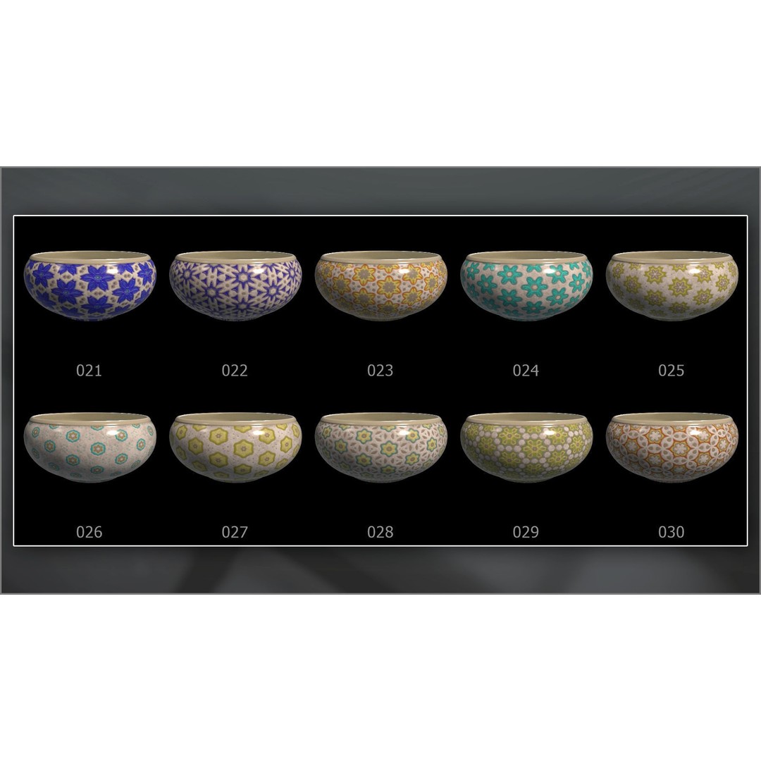 Porcelain and Ceramic Smart Materials 3D Model – 100 Textures for Substance Painter - View 8