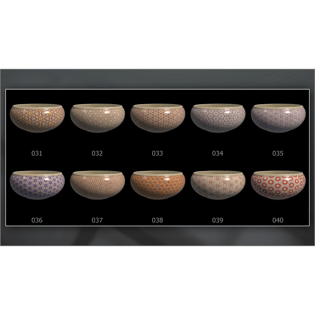 Porcelain and Ceramic Smart Materials 3D Model – 100 Textures for Substance Painter - View 9