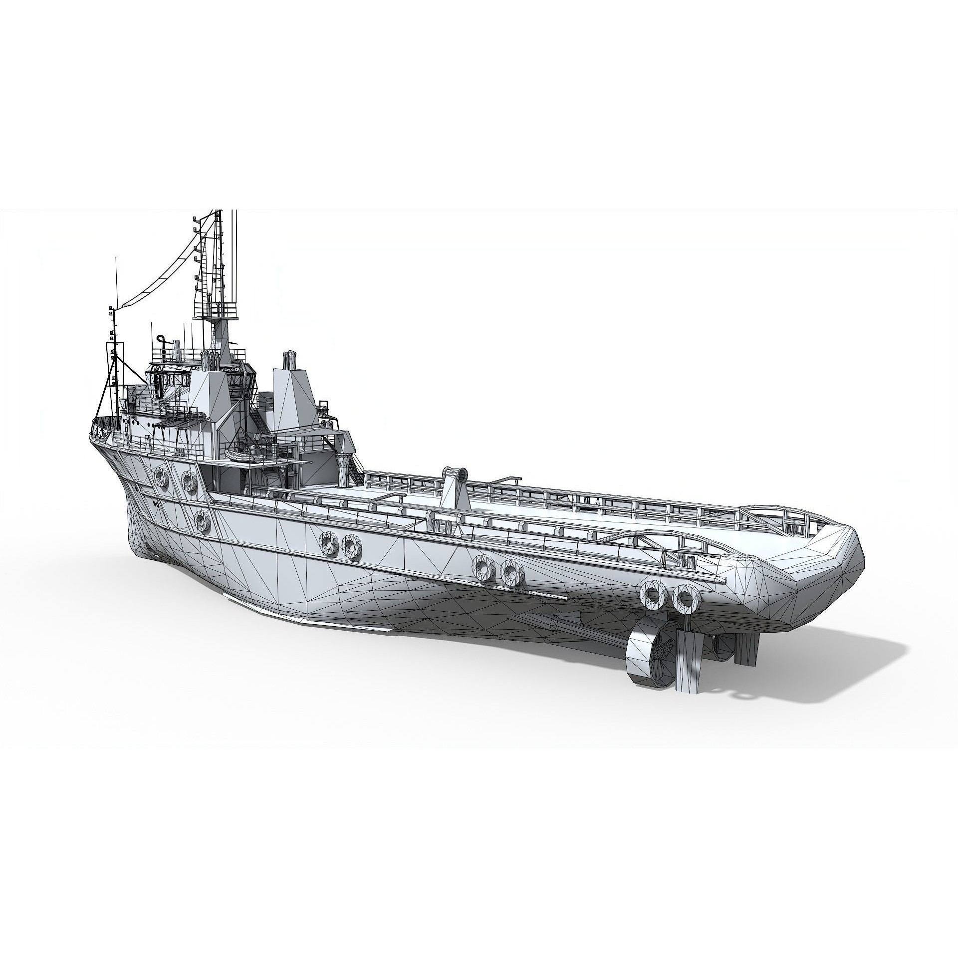 AHTS VOS Hunter - Low-Poly Game-Ready 3D Model