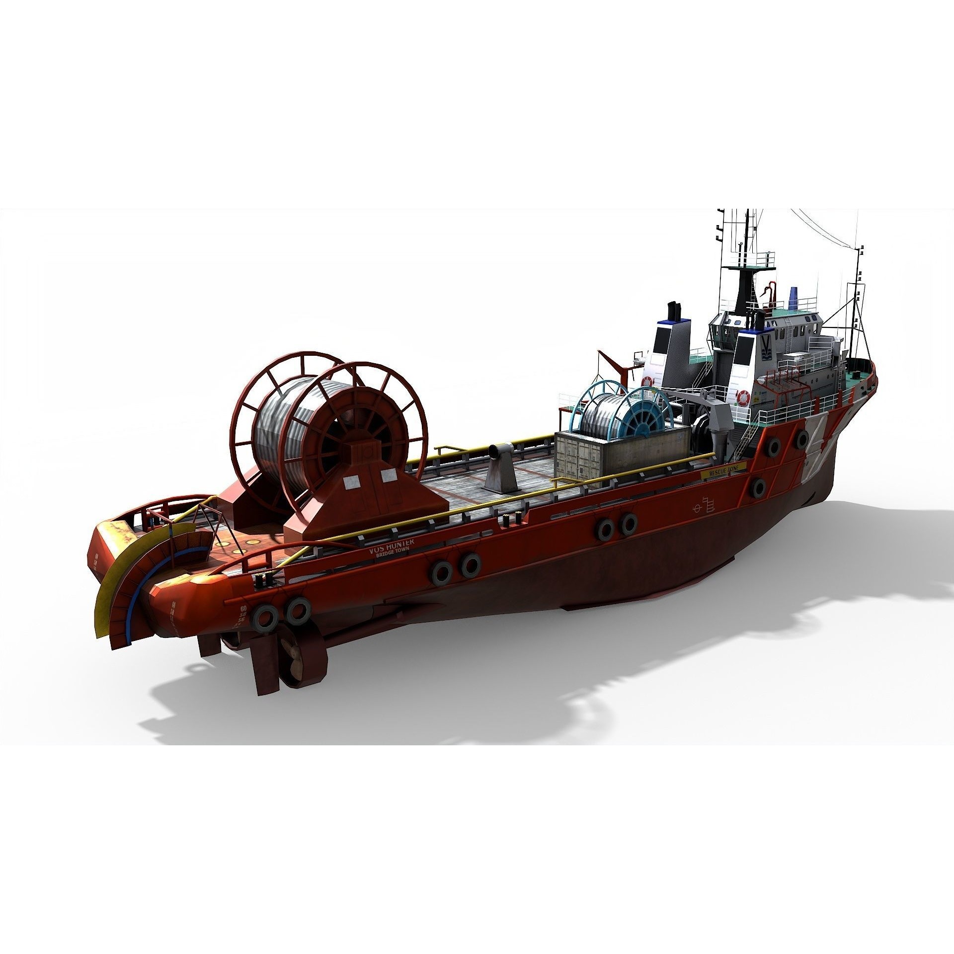 AHTS VOS Hunter - Low-Poly Game-Ready 3D Model - View 7