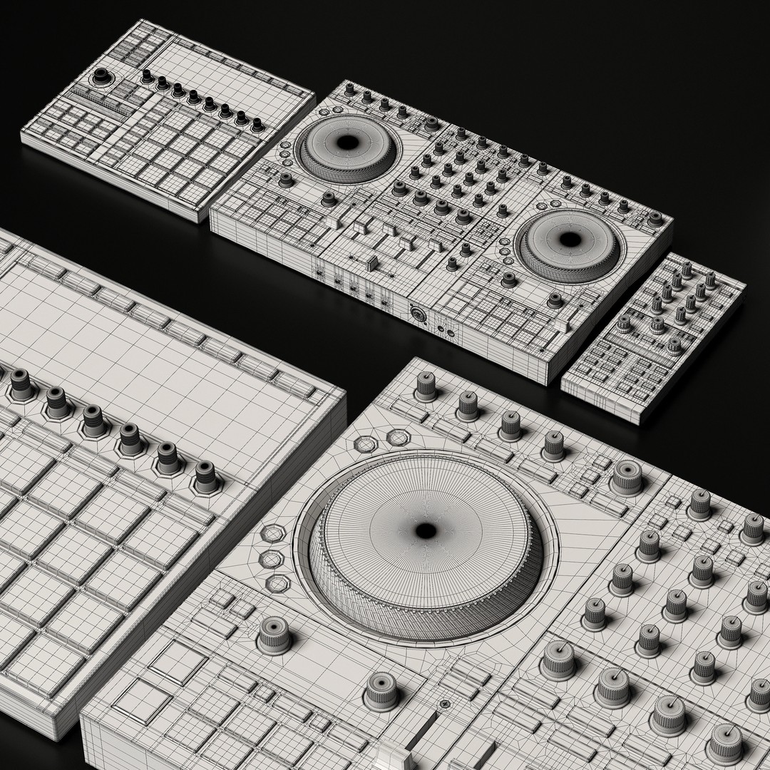Native Instruments DJ Controllers 3D Model – High Poly Audio Equipment, FBX, OBJ