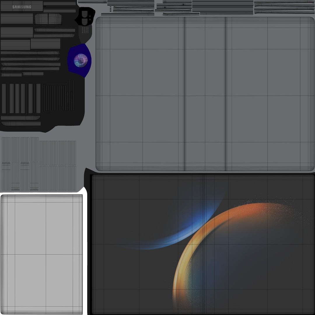 Samsung Galaxy Book 3 Pro 3D Model – High Poly Laptop Asset, PBR Textures, Blender, FBX - View 12