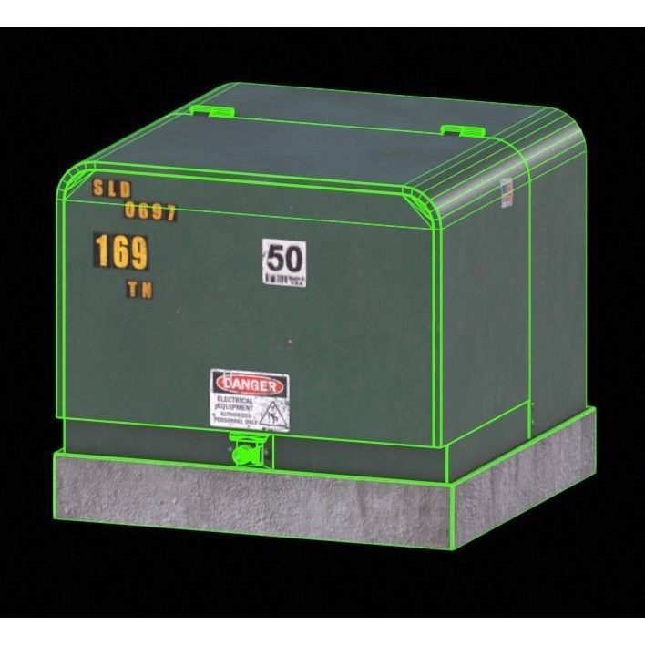 Electrical Box 3D Model – Low Poly PBR Asset, FBX, OBJ - View 12