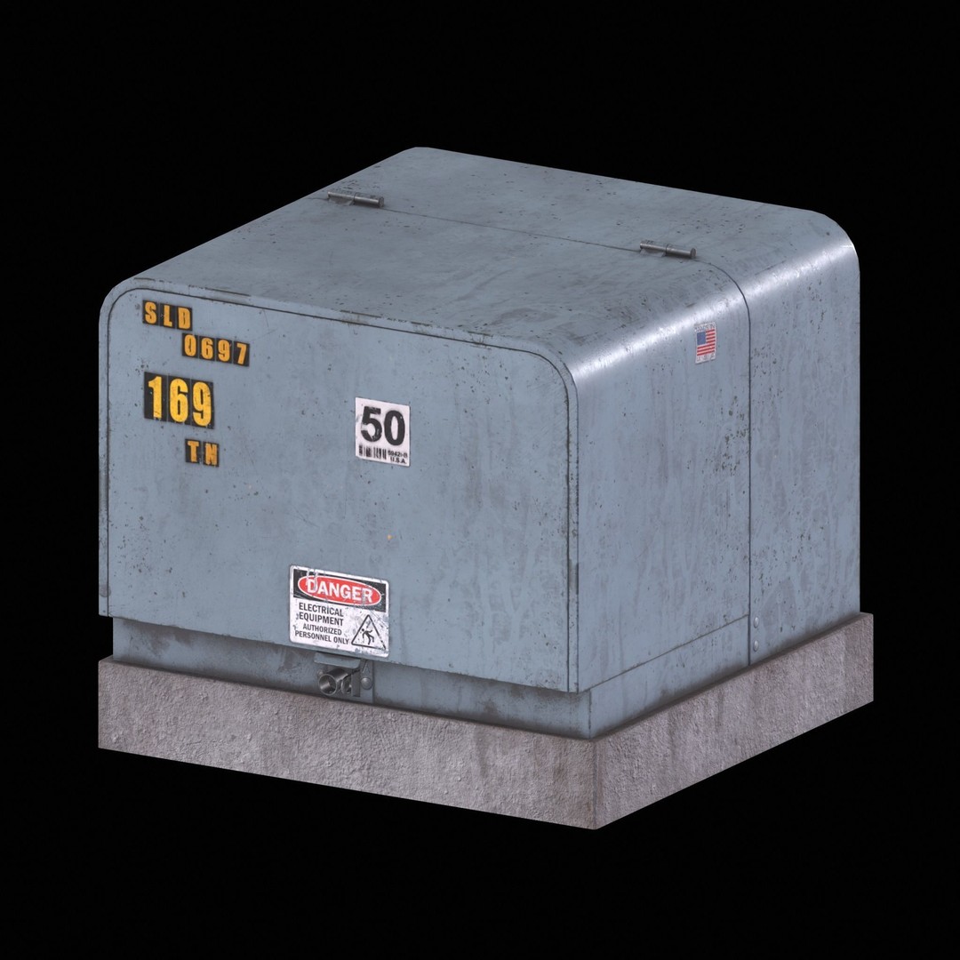Electrical Box 3D Model – Low Poly PBR Asset, FBX, OBJ - View 5