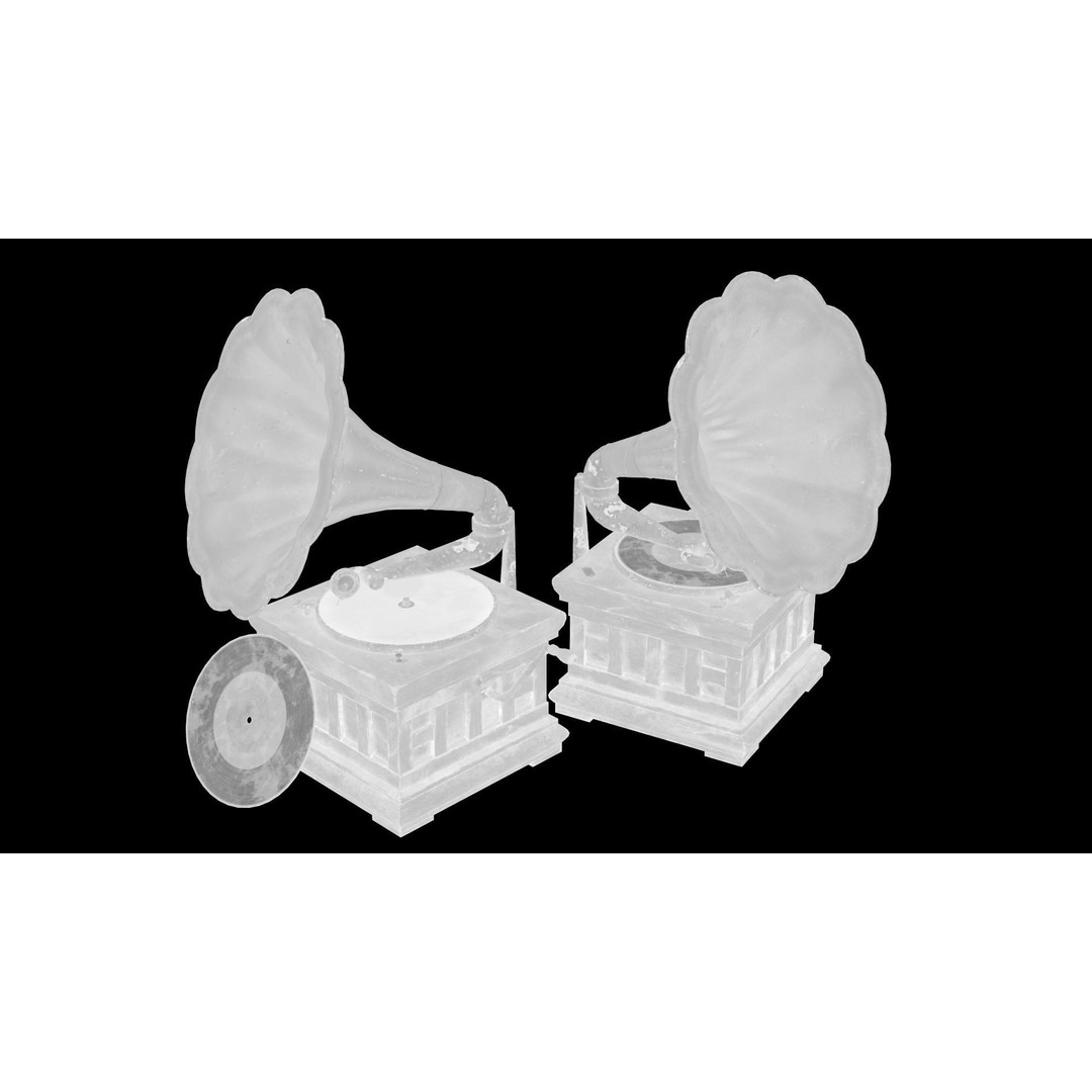 Used Soviet Gramophone 3D Model – Low Poly Game Asset, FBX