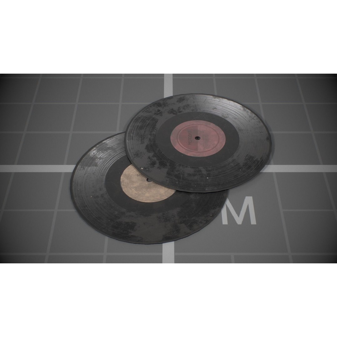 Used Soviet Gramophone 3D Model – Low Poly Game Asset, FBX - View 8