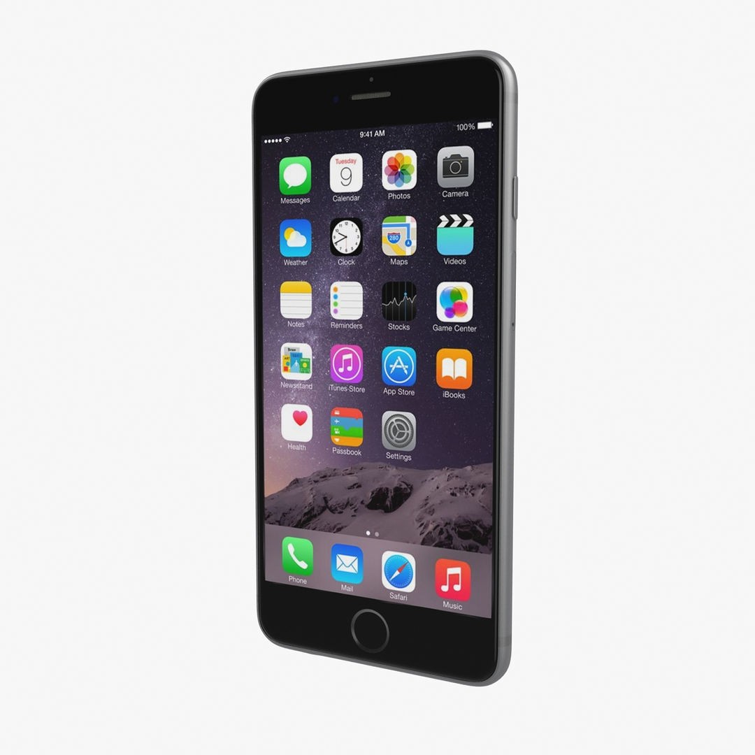 Apple iPhone 6 Plus 3D Model – Low Poly PBR Game Asset, FBX, OBJ - View 10